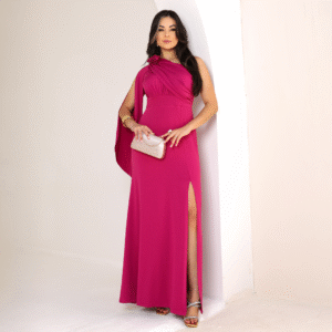 Vestido Manga Vazada - Ocasião de cores - Vestido longo - Vestido de festa - Elegante - Florido